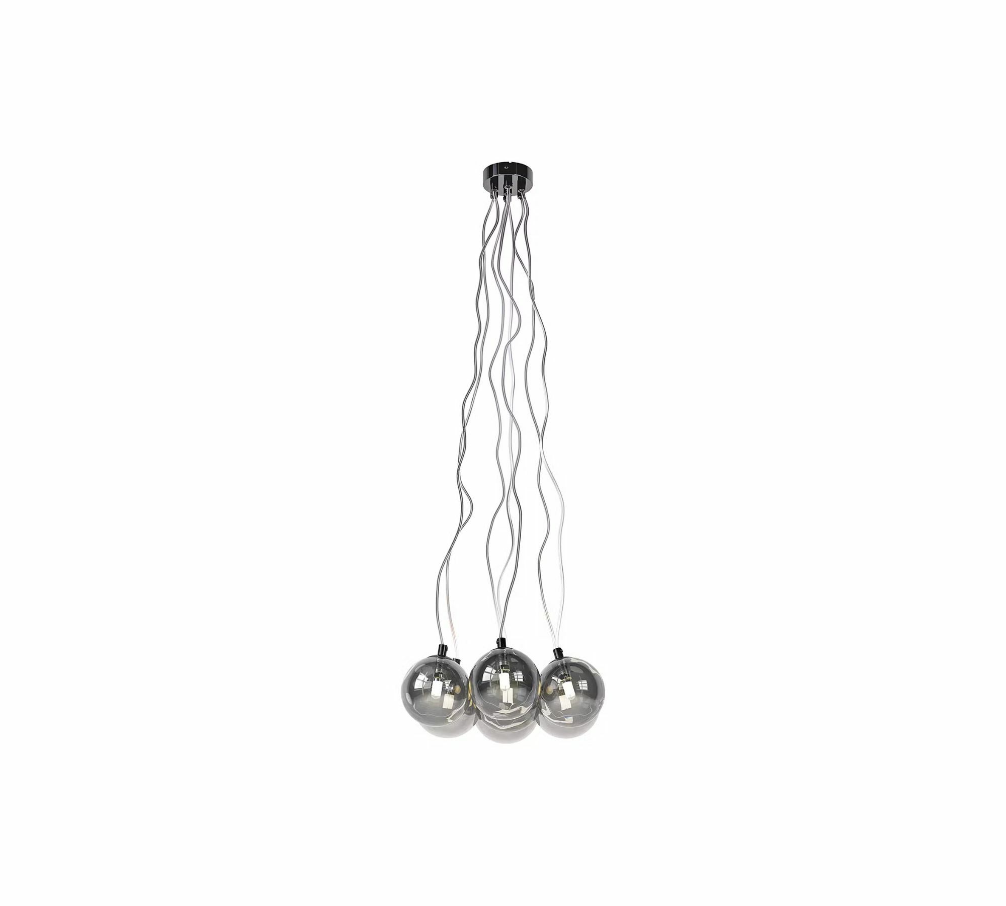 Kjul Pendant Lamp 7-light Glass Metal Gray 1