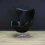 Egg Sessel Arne Jacobsen Leder Schwarz 3