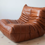 Togo Lounge Set 4-piece. High-gloss leather whisky brown 7