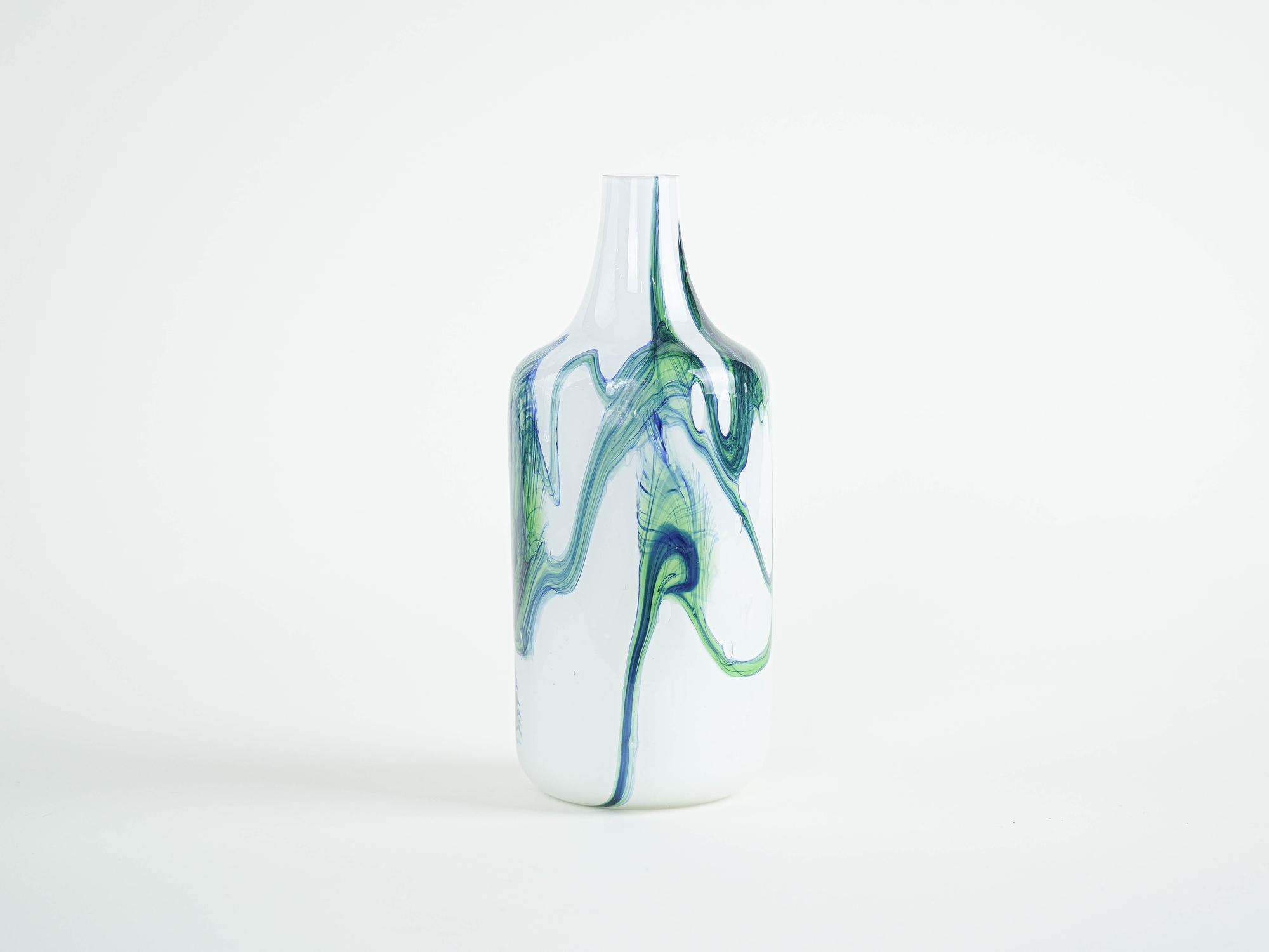 Glass vase 1970s 1