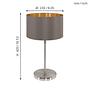 Table lamp Grey / Gold 2