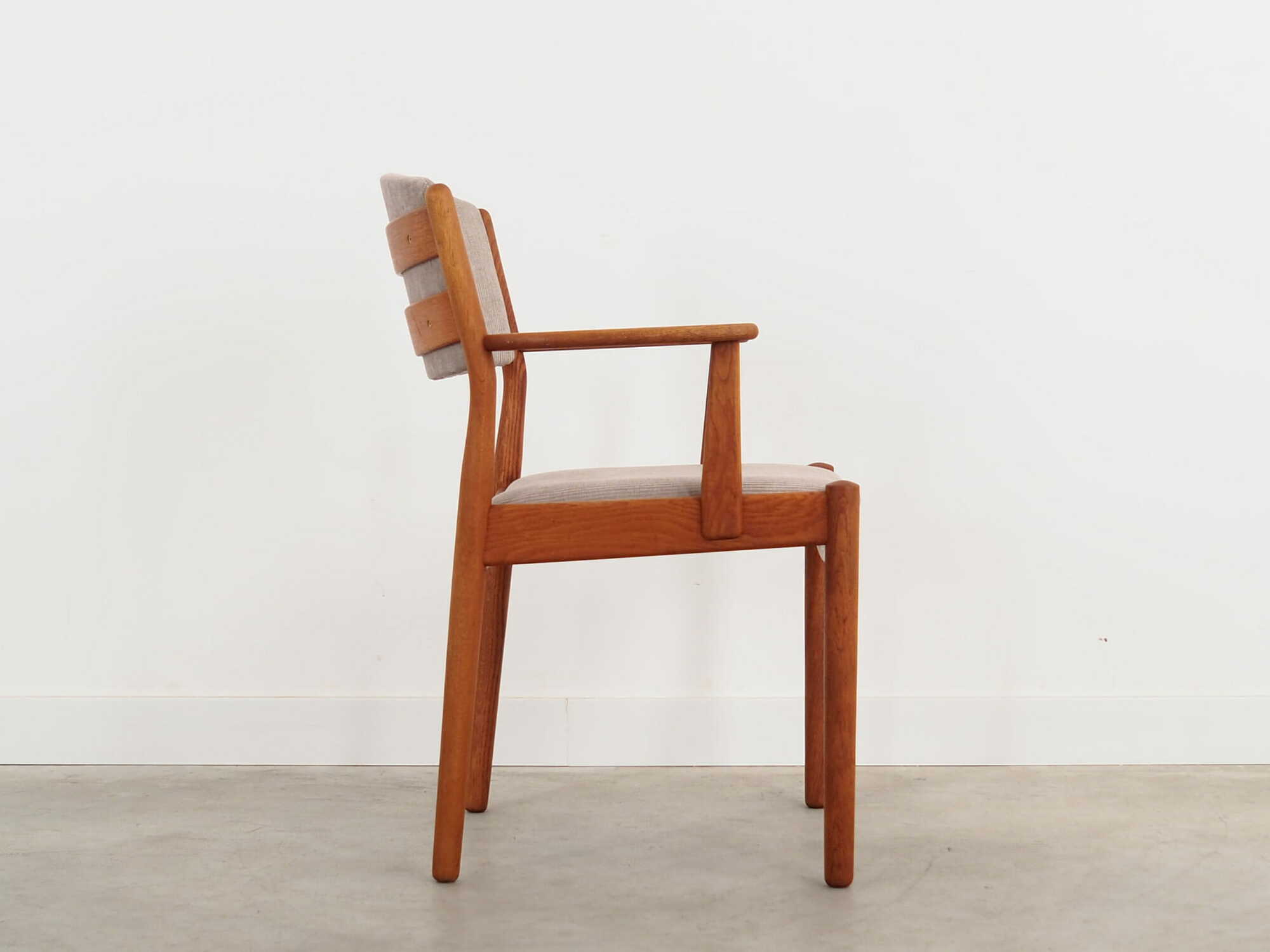 Vintage chair wood textile gray 1960s 6
