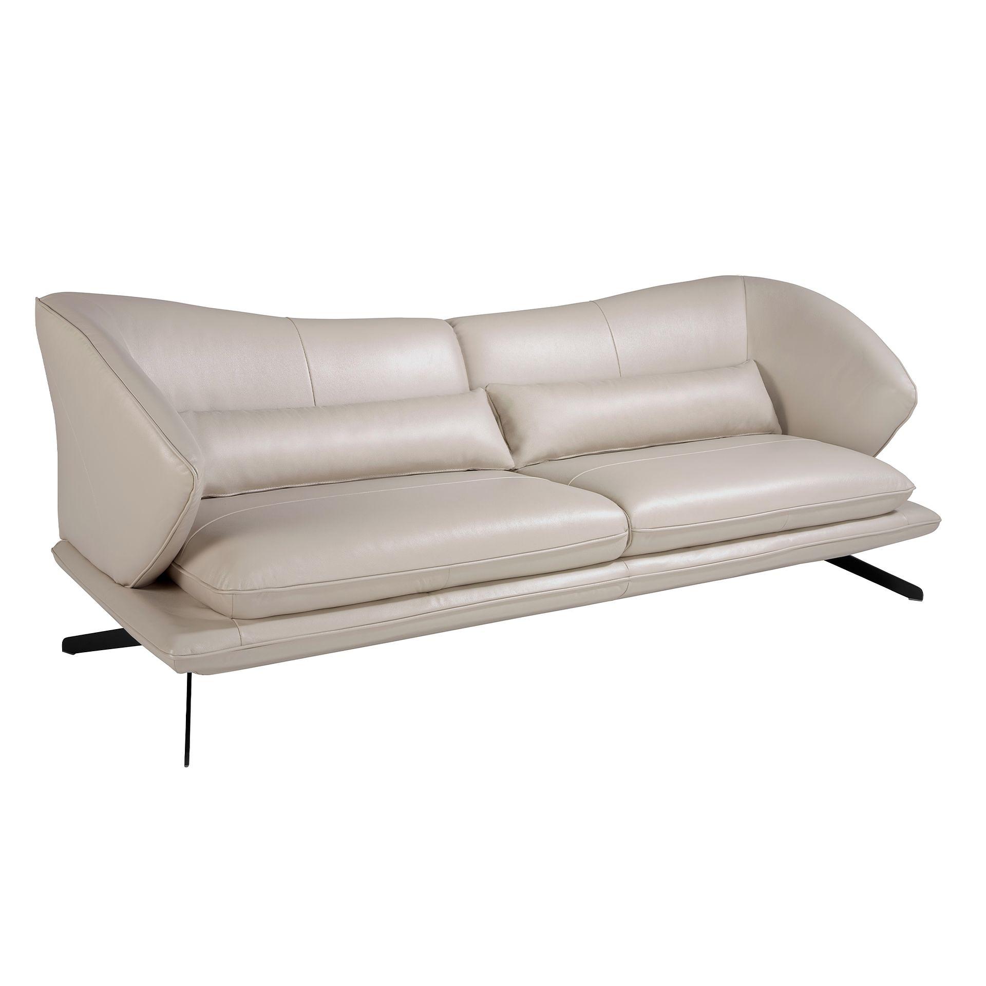3-Sitzer Sofa in taubengrauem Leder 6146 0