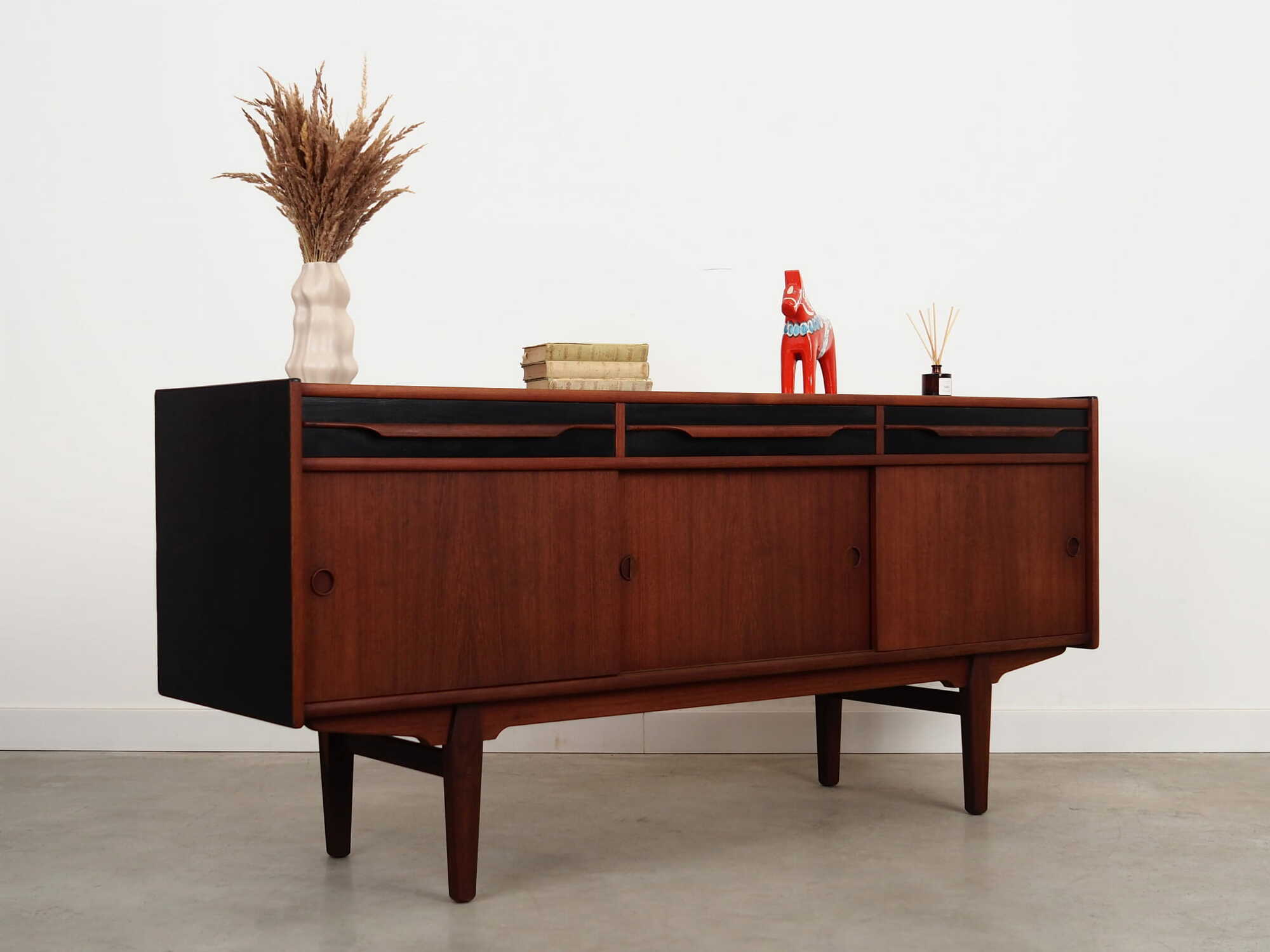 Vintage Sideboard Teakholz Braun 1970er Jahre 5