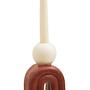 Candlestick Holder Cream Red 2
