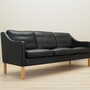 Sofa Leather Black 1970s 4