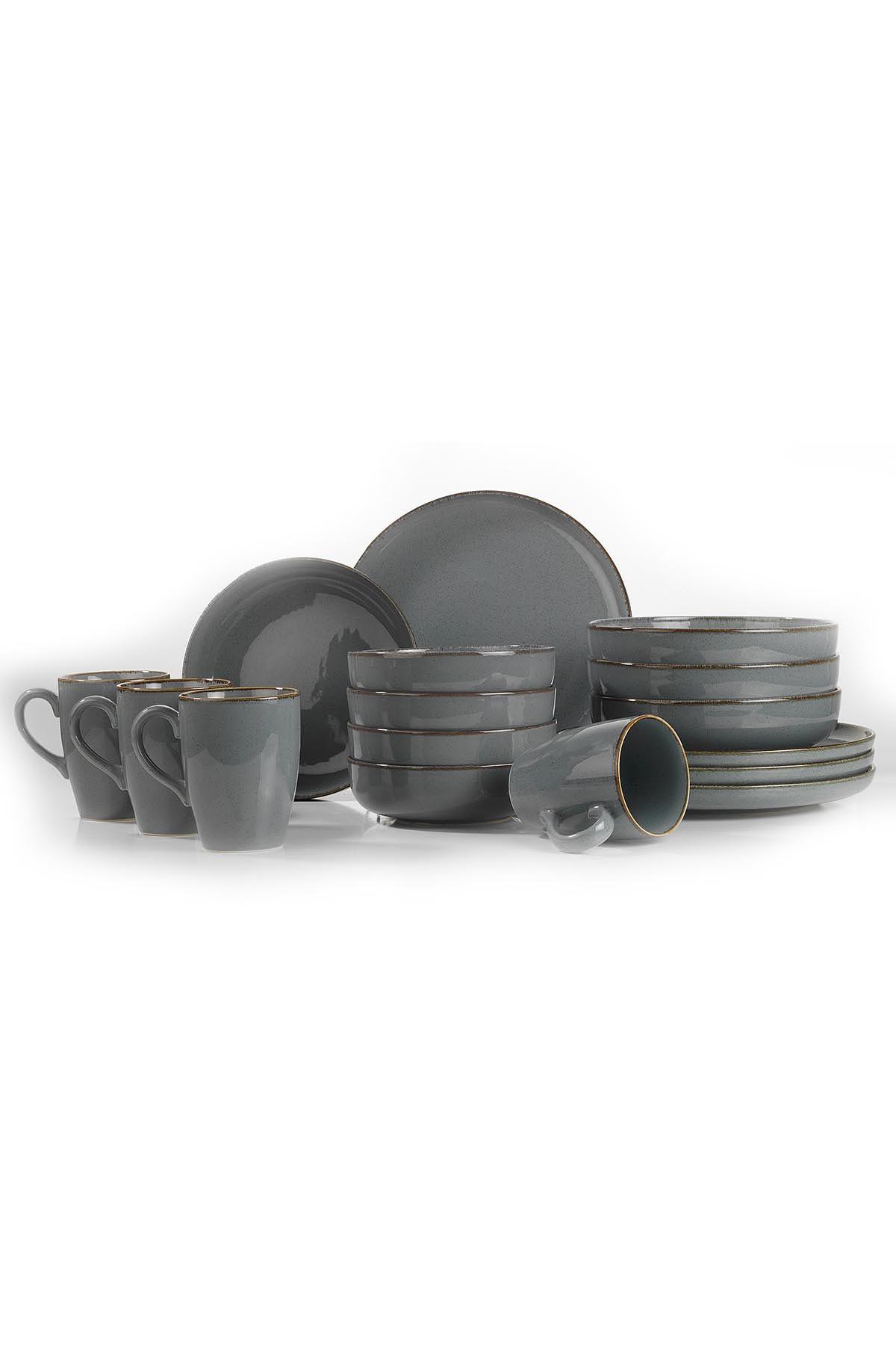 Dinner set 16-piece Porcelain Grey 2