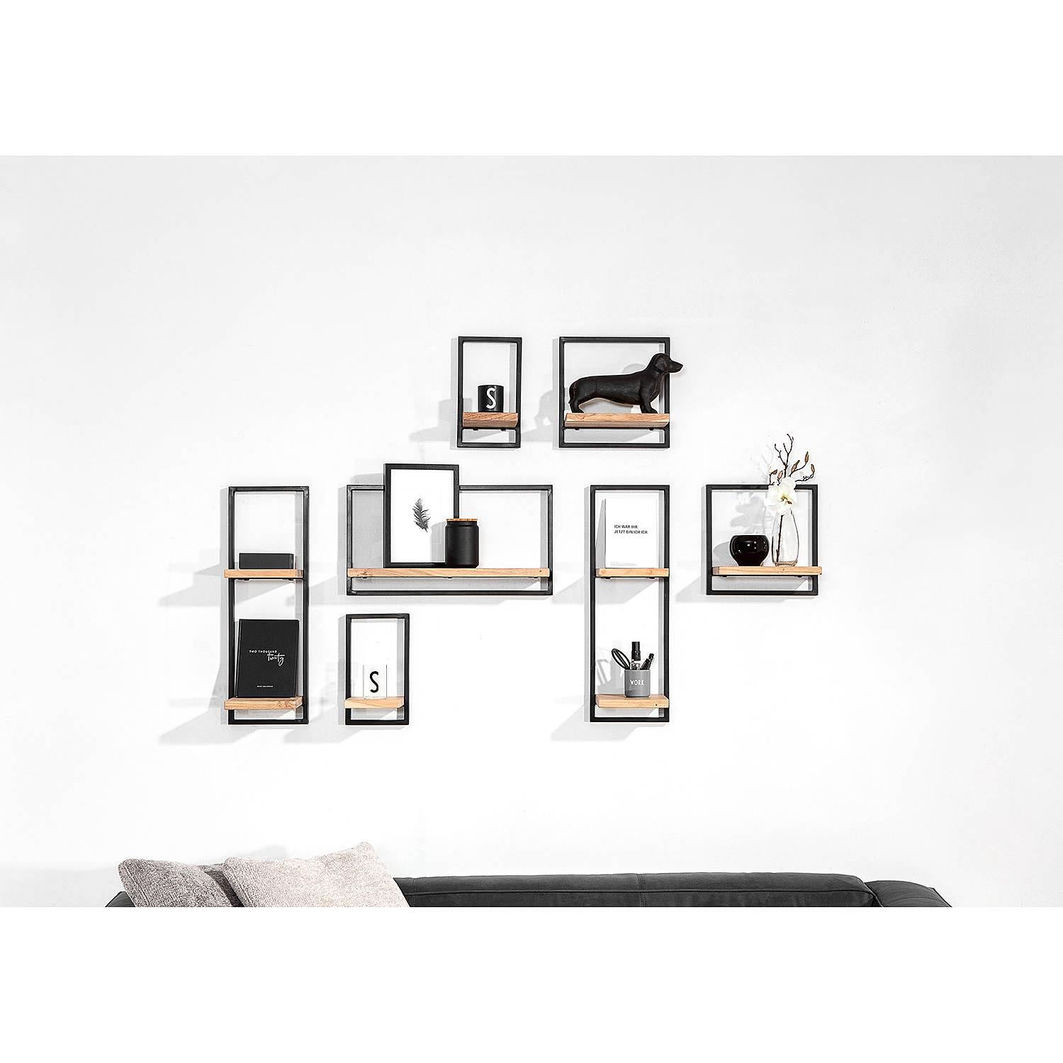 Mello IV Wall Shelf Acacia Black 4
