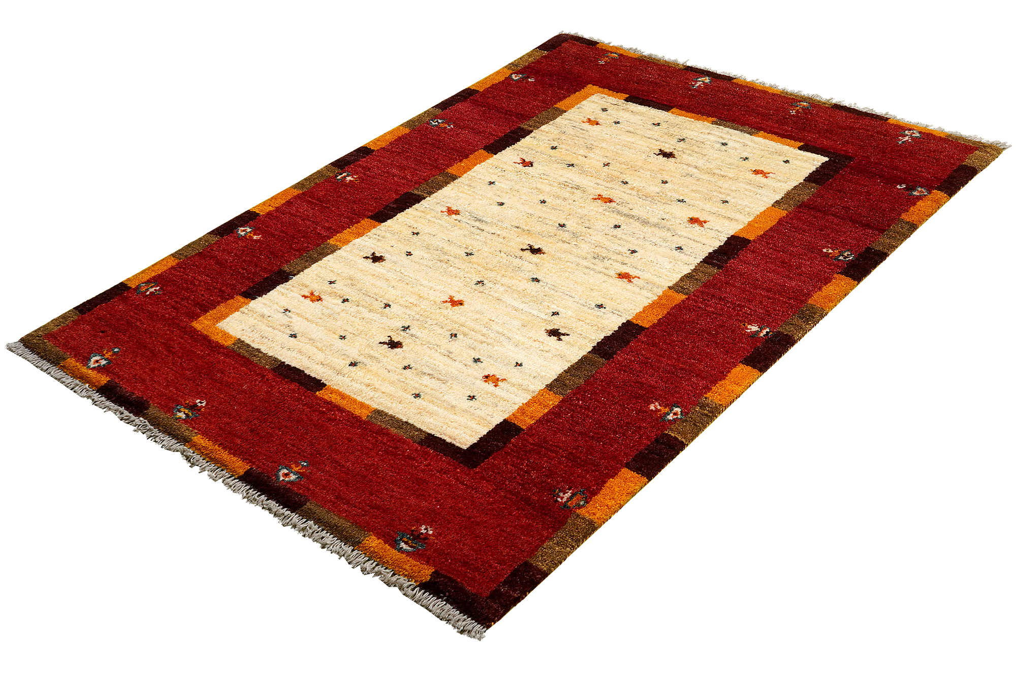 Gabbeh Teppich Wolle Beige 3