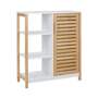 Badschrank Bambus Natur Weiß 2