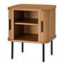 Nightstand BARAWOH real wood veneer oak 1