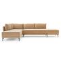 Vivica Schlafsofa Récamiere Links Velours Matt Beige 1