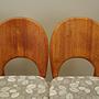 Teak wood chairs set of 4 Light brown 1960s 8