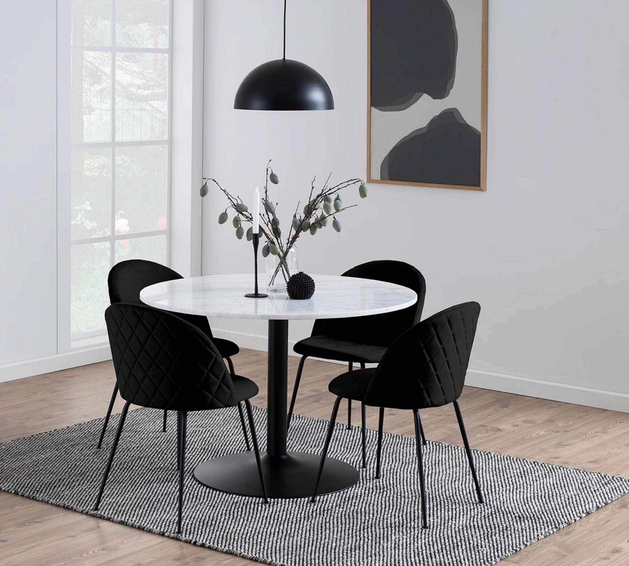 2x Polsterstuhl Schwarz 6