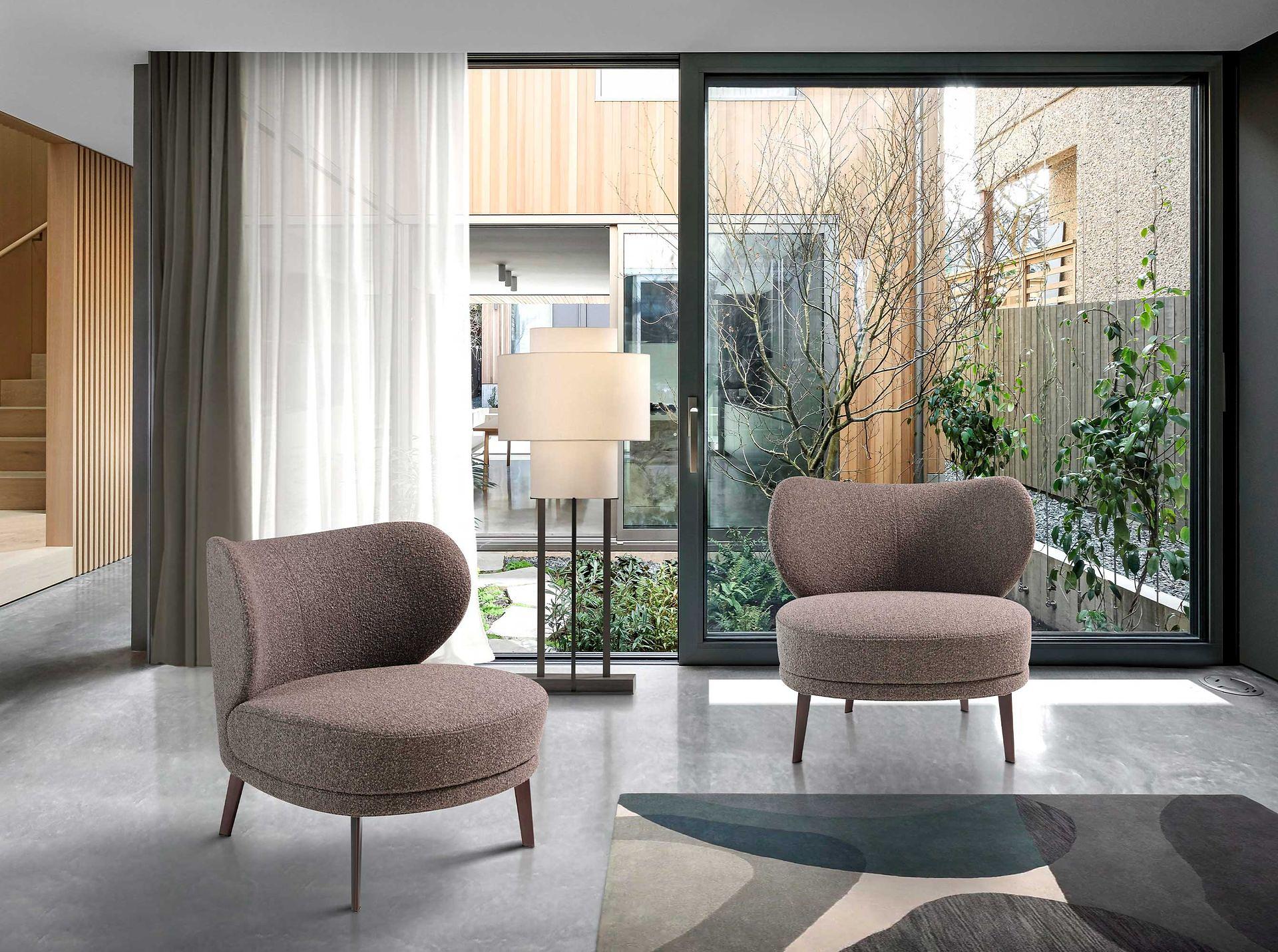 Armchair Fabric Brown 3