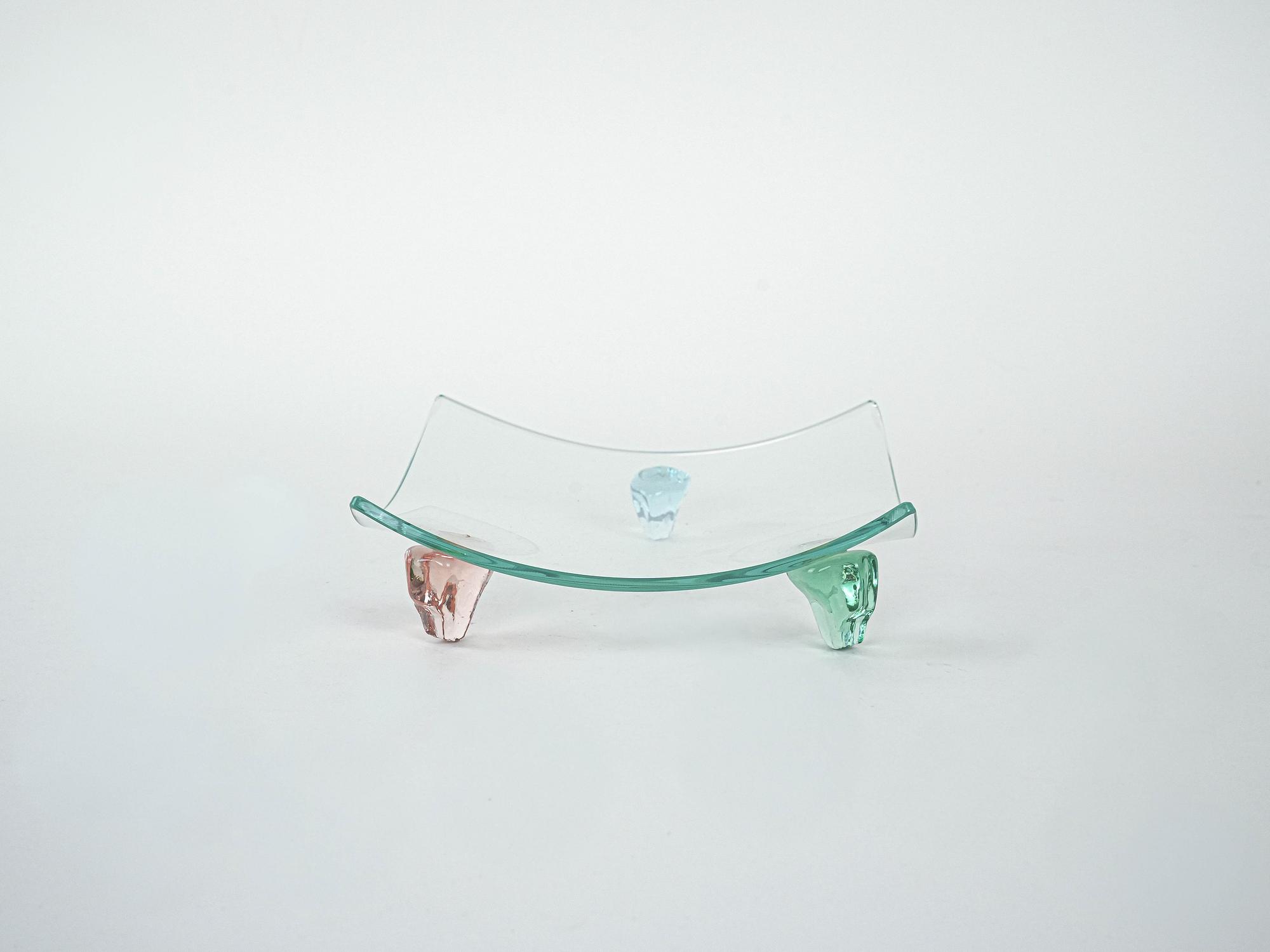 Glasplatte Transparent 1970er Jahre 2