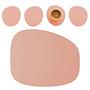 Stone Placemat + 4x Coasters 100% Recycled Leather Pink 1