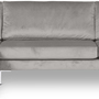 Portobello Sofa Récamiere Links Samt Metall Hellgrau 1