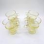 Vintage Art Deco Bowle Set Glas Gelb 1930er Jahre 5