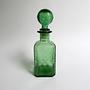 Vintage bottle/vase glass green 1960s 1