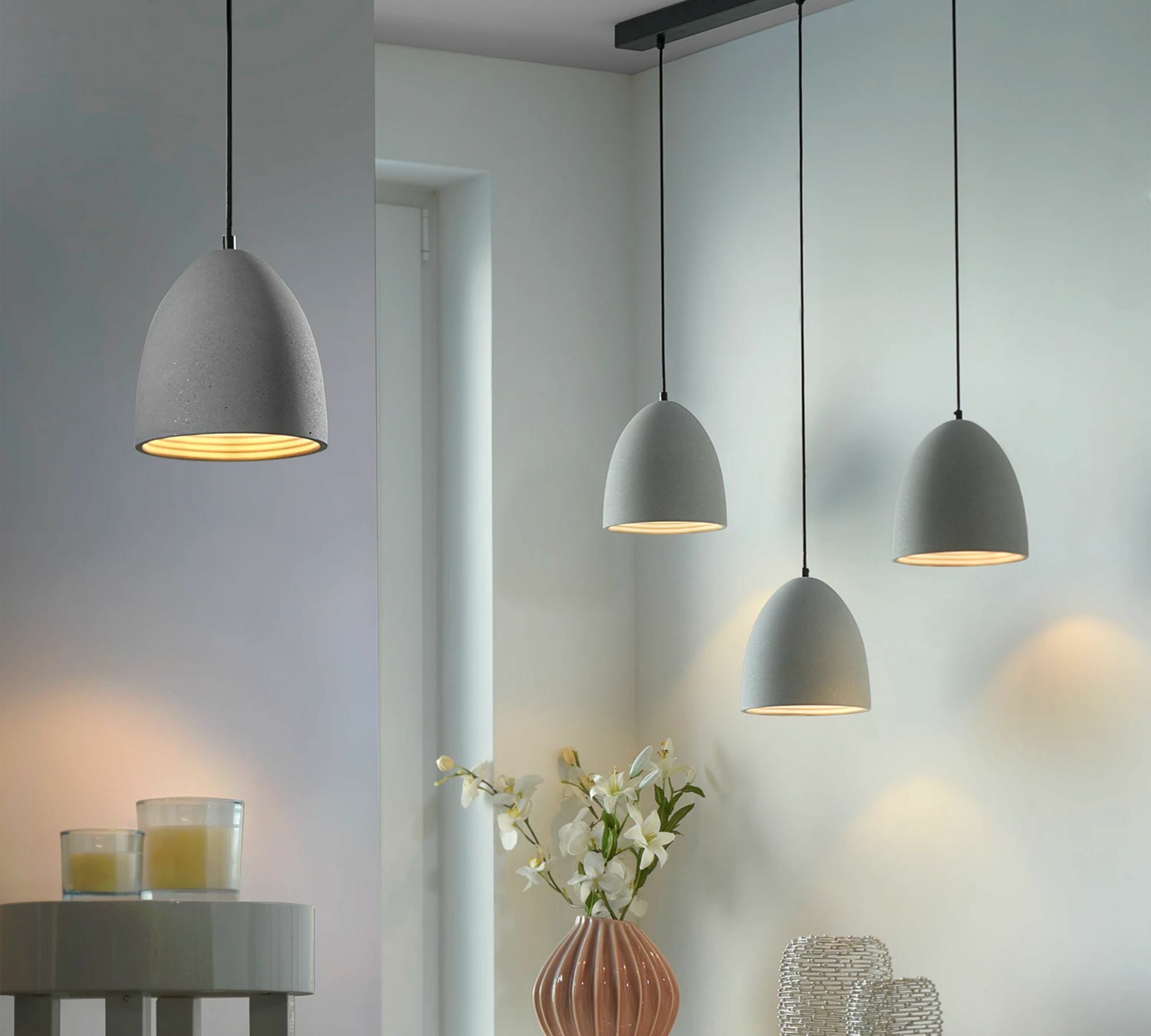 Pendelleuchte 1-flammig Beton Metall 1