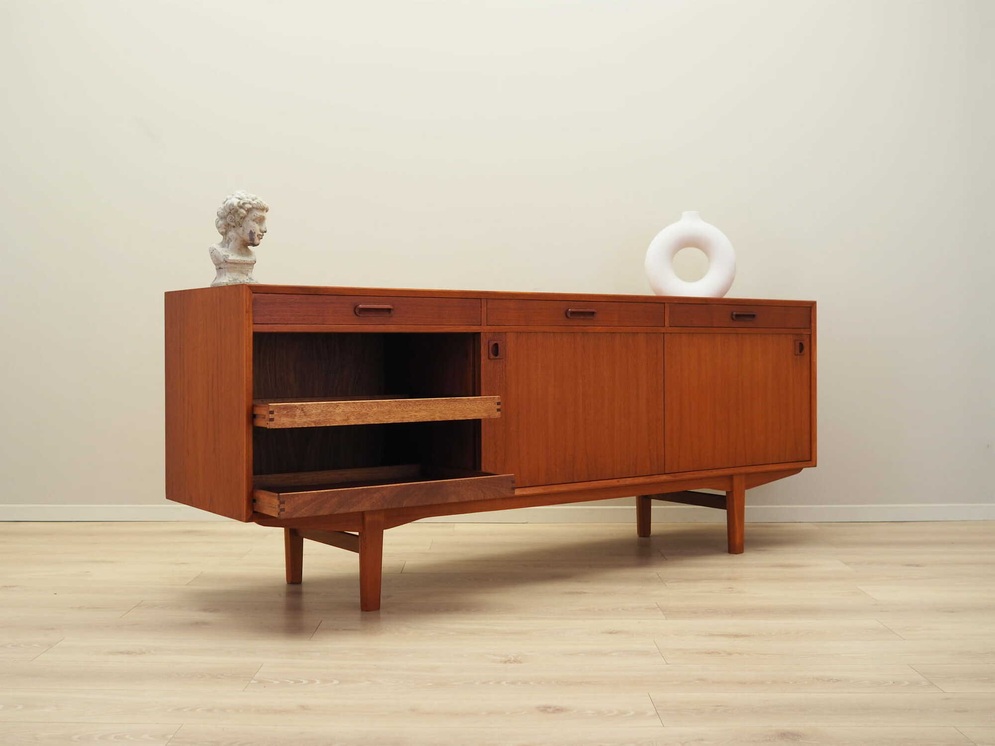 Vintage Sideboard Teakholz Braun 1960er Jahre 6