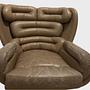 Joe Colombo Elda Sessel Leder Fiberglas Beige 2