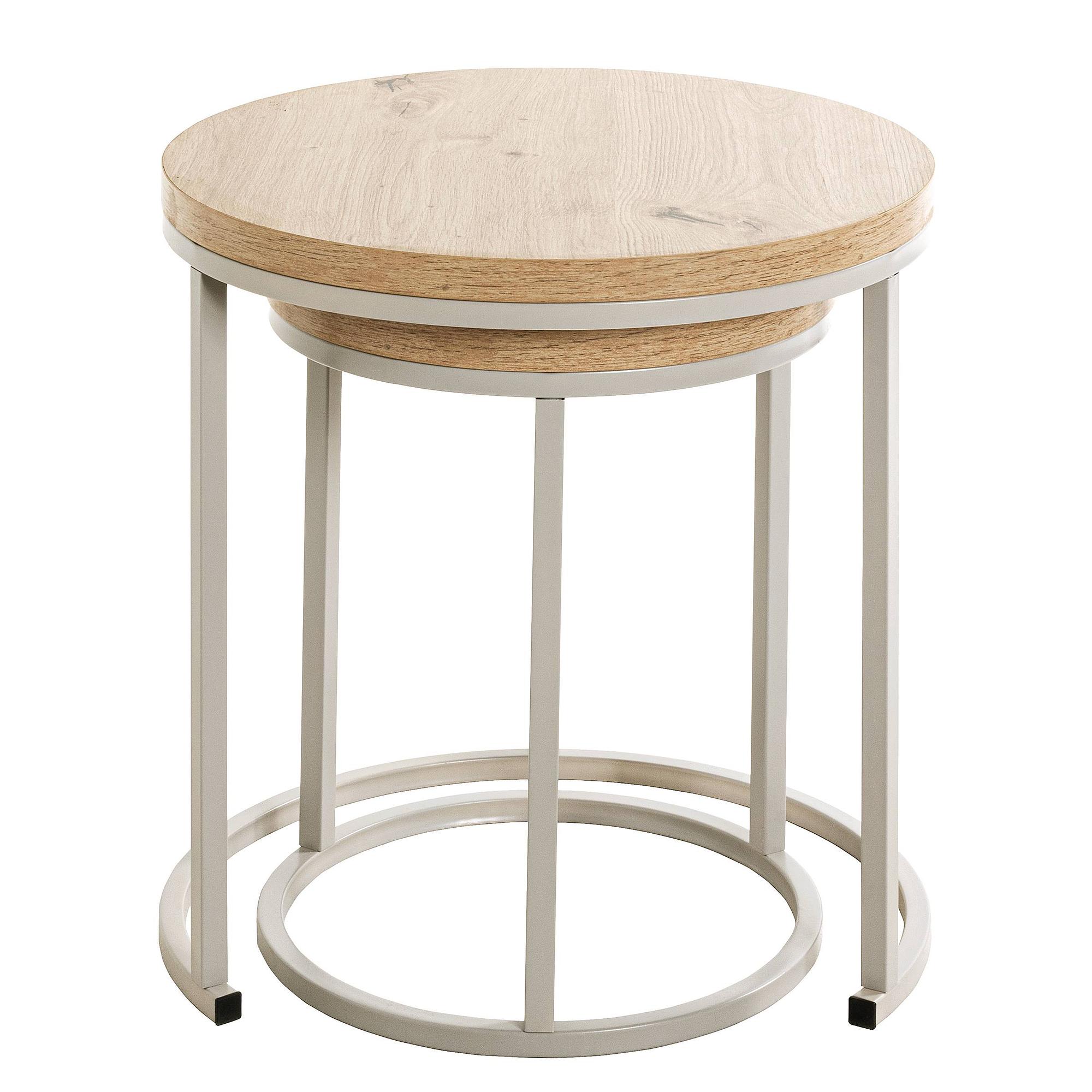 2x Levi Side Table Light Grey 0