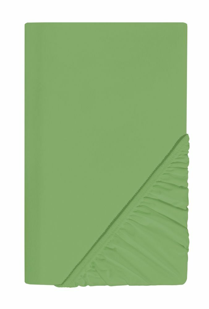 Spannleintuch für Boxspringbett aus Baumwolle Grün 0