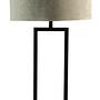 Runder Lampenschirm Textil Hellgrau 3
