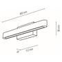 Forestier V LED-Wandleuchte Kiefer Stahl 1-flammig 2