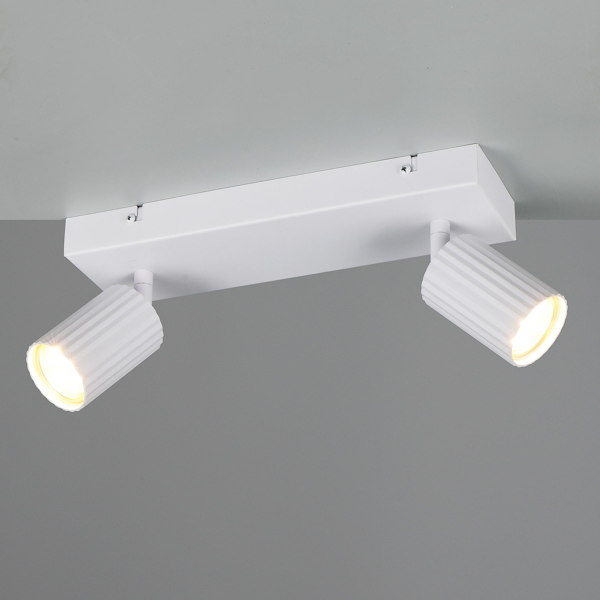 2-Light Soka Ceiling Light Rectangular Iron White 1