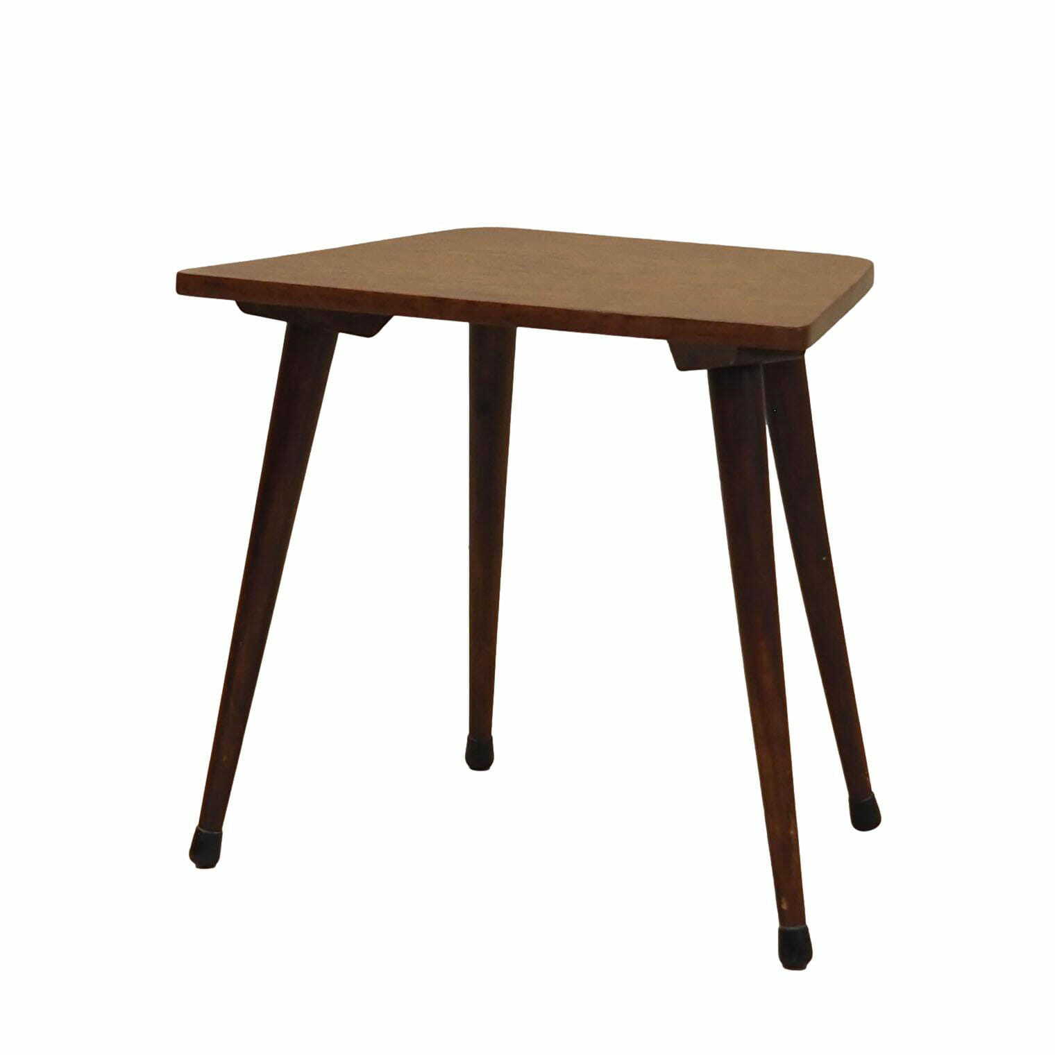Vintage Stool Teak Brown 1970s 0