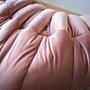 Set Poltrona e Pouf Togo Velluto Rosa Perla 7