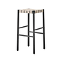 Betty TK8 Barhocker Holz Leinen Schwarz 0