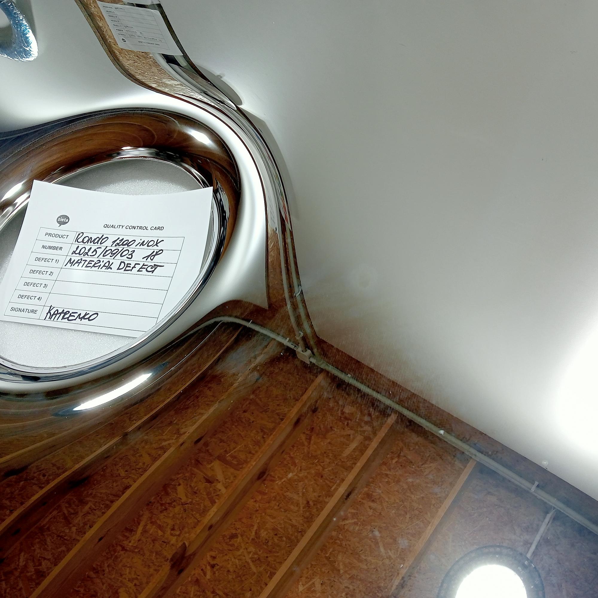 Rondo Spiegel 1200 Edelstahl Inox Poliert Silber 3