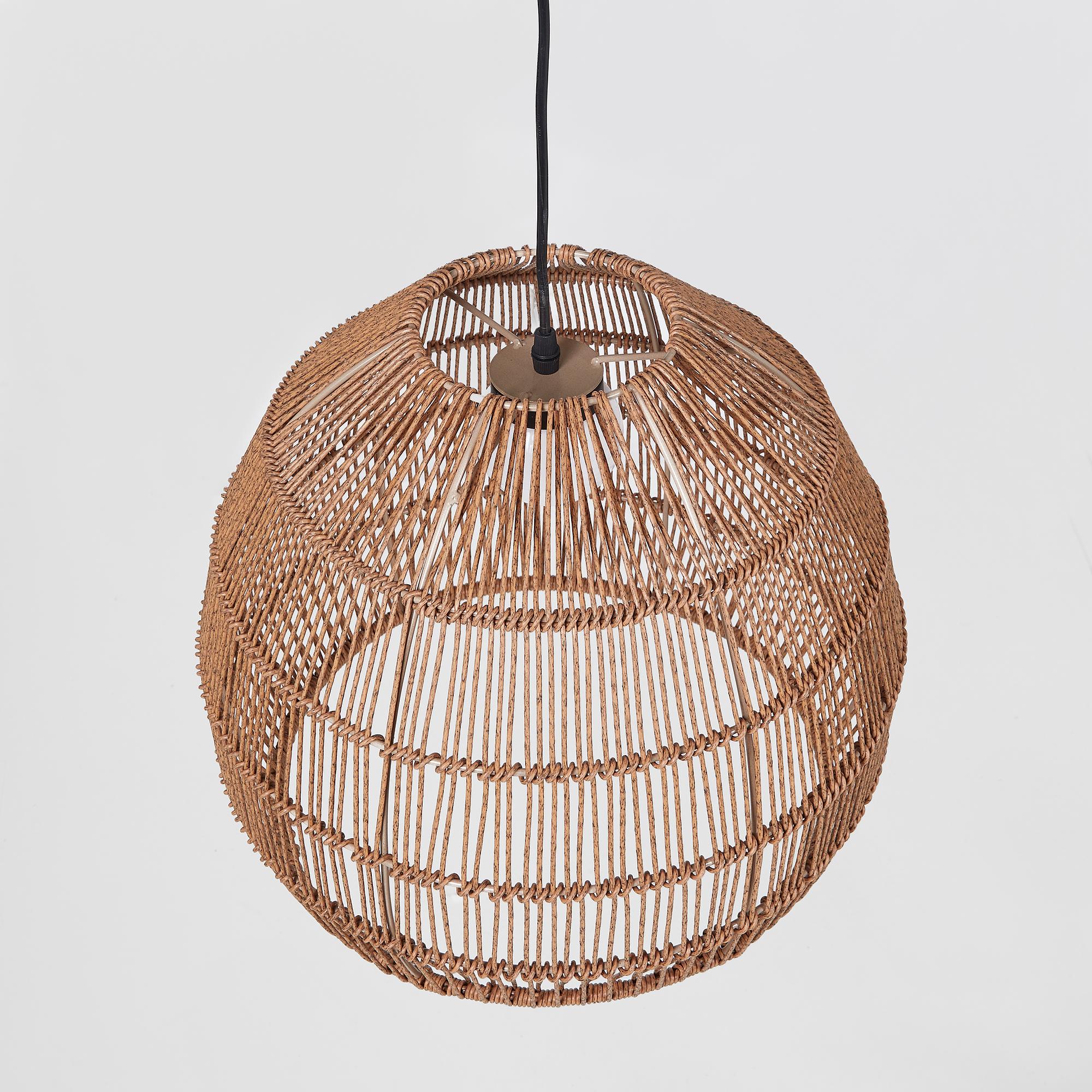 SOLANA Solar Hängeleuchte Polyethylen Stahl Beige  4