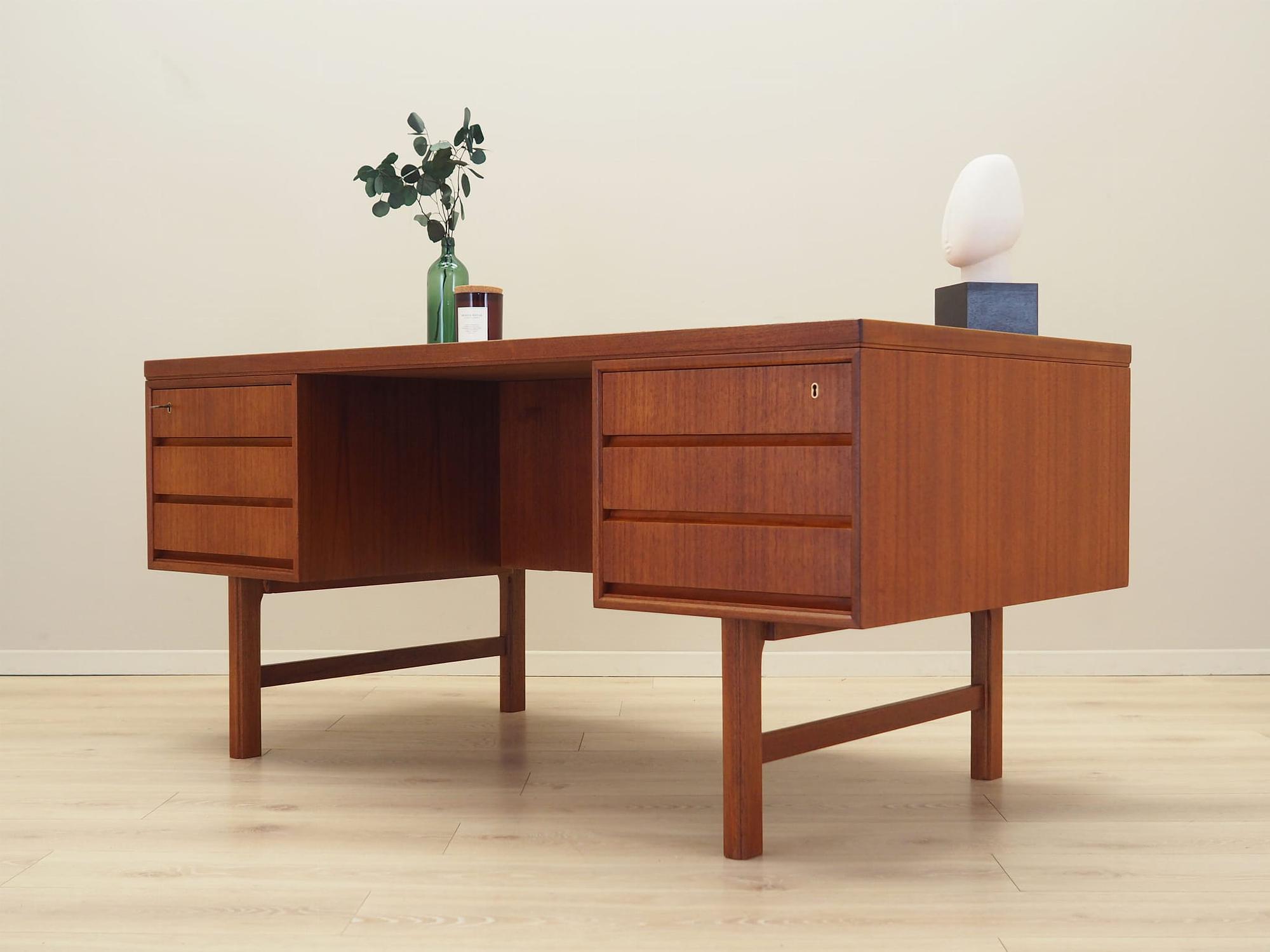 Schreibtisch Teakholz 1970er Jahre 2