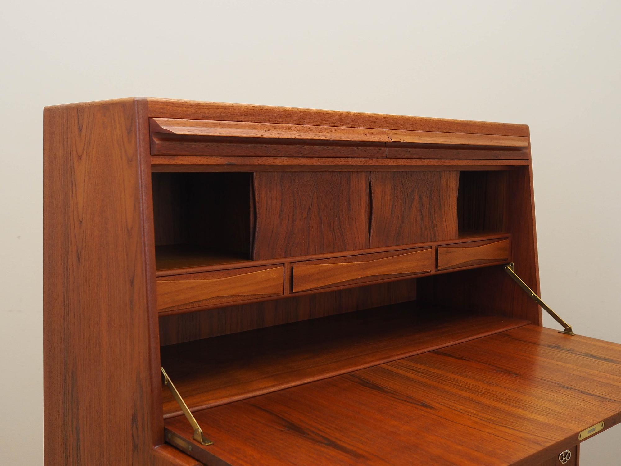 Teak secretaire 1960s Brown 11