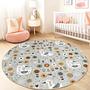 Flowers and birds Children's rug Multicoloured ⌀120cm 0