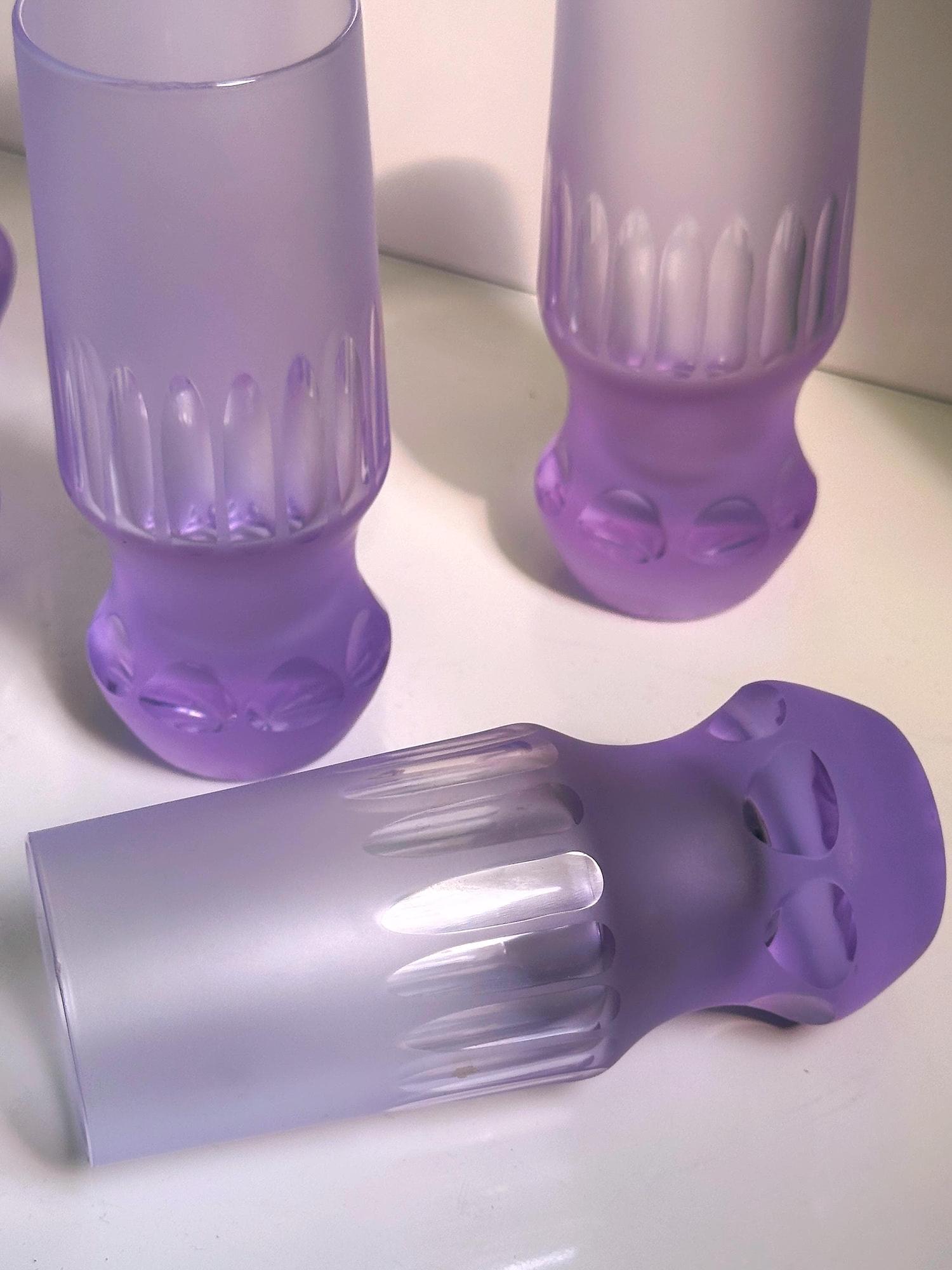 6x Vintage Trinkglas Kristall 1970er Jahre 4