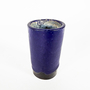 Vintage Vase Keramik Blau 1970er Jahre 1