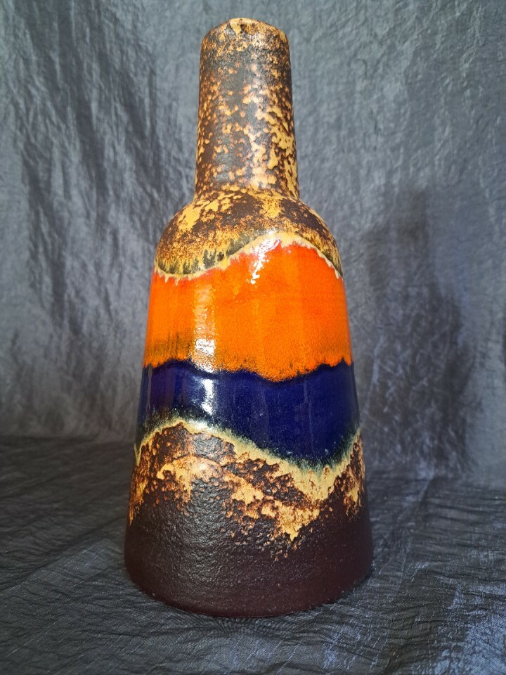 Vintage Vase Keramik Mehrfarbig 1