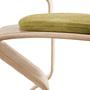 myERCOLINO Hocker Laneve-Wolle Echtholzfurnier Olivgelb 4