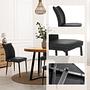 Dining chair faux leather black 1