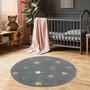 Teppich Textil Grau Gemustert 2