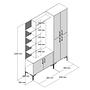 Extend Garderobe Walnussbraun Anthrazit 150cm x 200cm 6