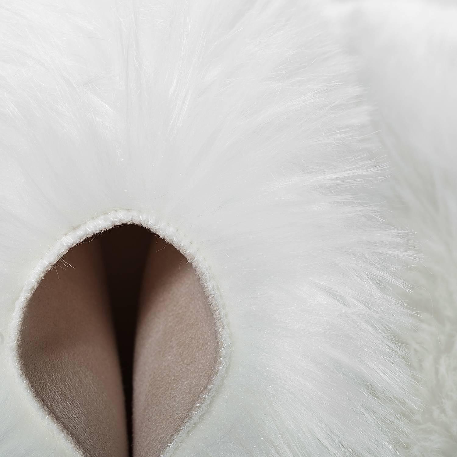 Fellteppich Ovium Acryl / Polyester Weiß 2