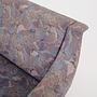 Vintage Sessel Buchenholz Textil Violett 1960er Jahre  10