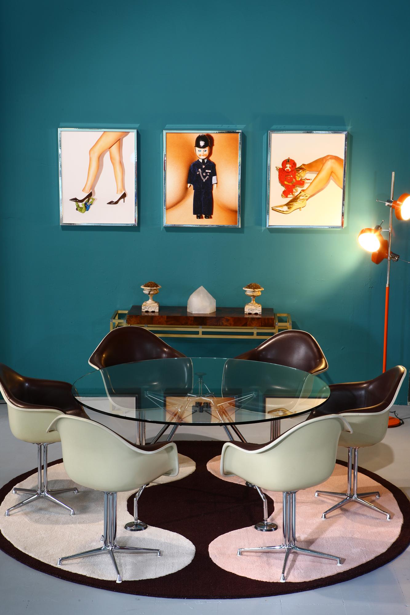 Nomos Esstisch Glas 1986 ø150cm 1